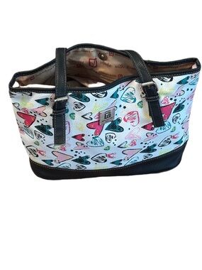 Stone Mountain USA Multi-Color Heart Print Tote Bag